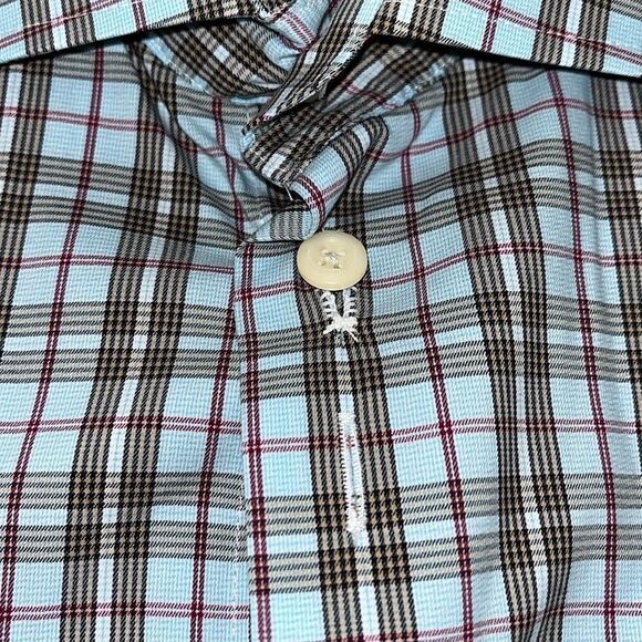 Peter Millar Cotton/Nylon/Spandex Travel Business Shirt L Men’s Modified Button - Picture 2 of 6